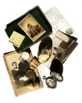 family heirlooms including old photos and jewellery
